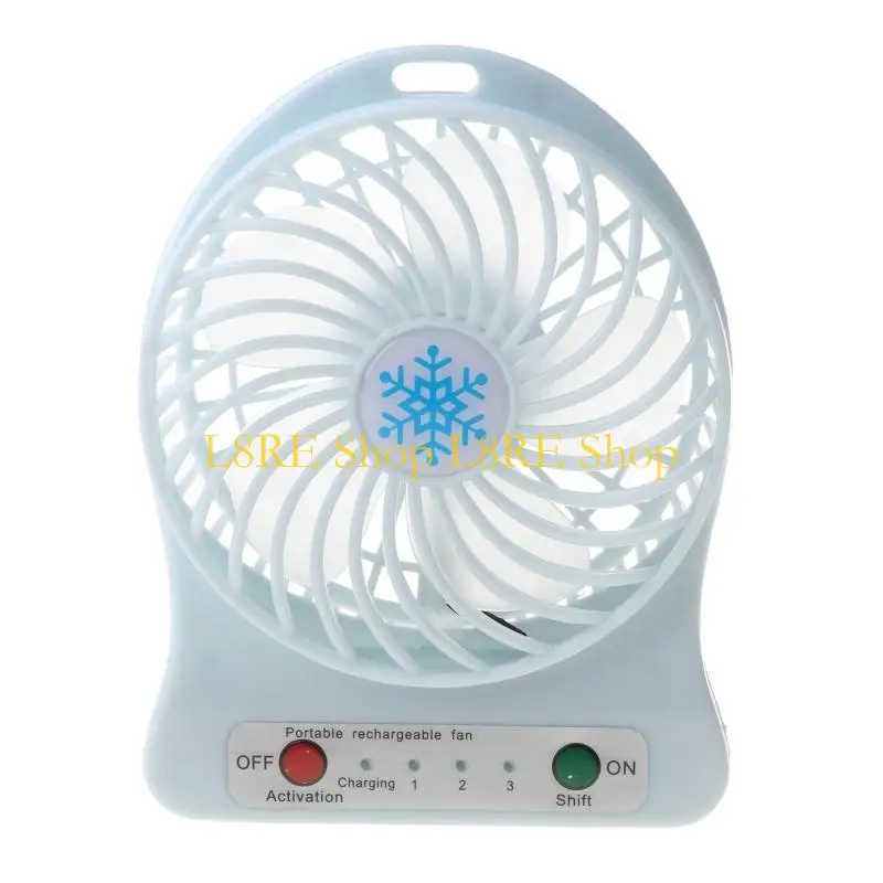 L8re mini ventilador dupla finalidade com bateria usb com luz recarregável alimentado por bateria mini ventilador