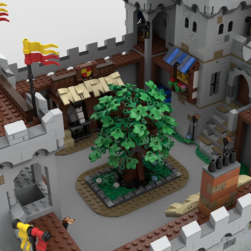 4039pcs MOC Lionbrick Modular Streetscape Castle Lion Knights Model Toys Building Blocks Room Decor, Home Decor Home Decor Gift