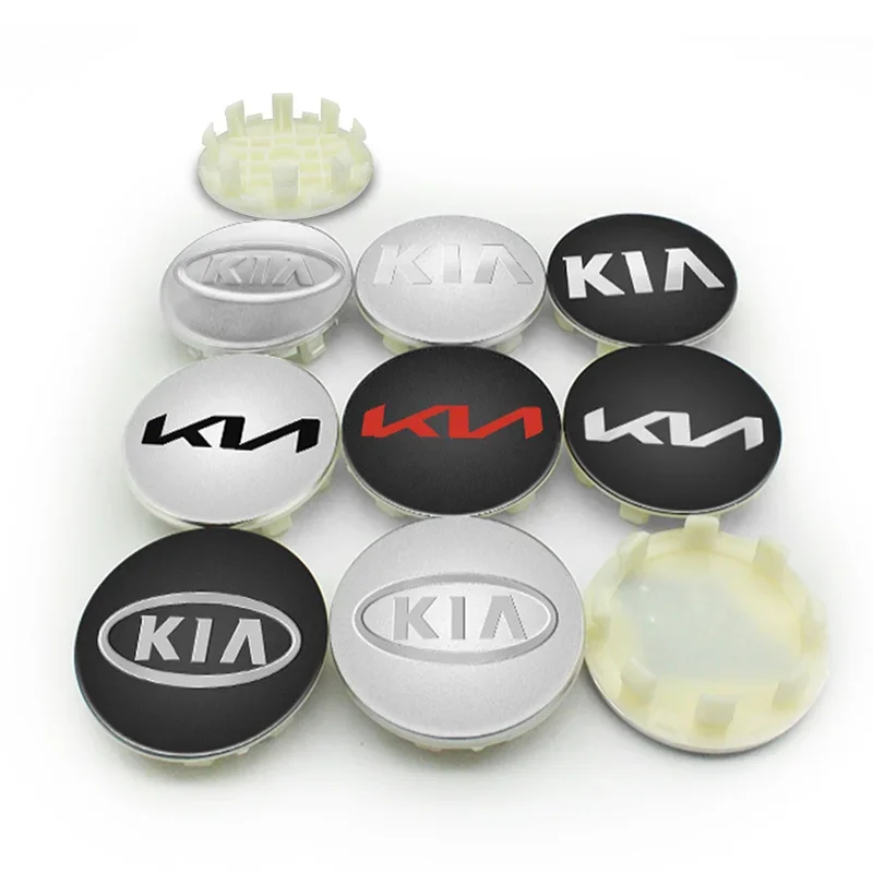 Tampas centrais do cubo da roda do carro, 4 unidades, 58mm 54mm 56mm para capa de aro para kia k3 k5 rio sportage ceed 3 4 k5 picanto optima sorento