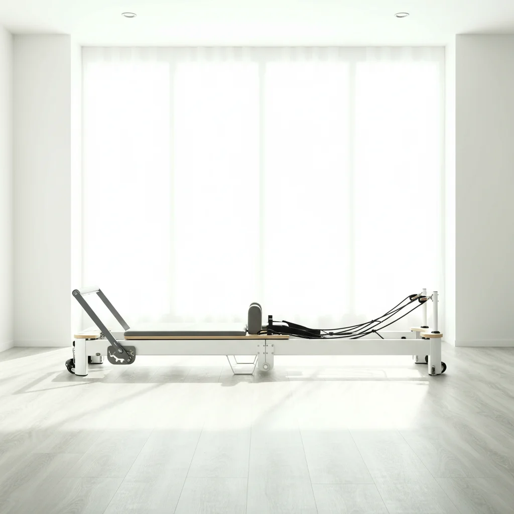 Foldable Aluminum Pilates Reformer with Spring Tower for Home & Commercial Use