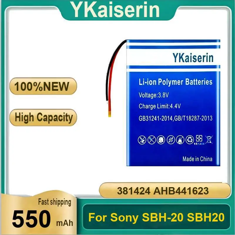

381424 AHB441623 Fast Shipping Environmentally Friendly 550Mah For Sony Sbh-20 SBH20 Bluetooth Audio Receiver Battery