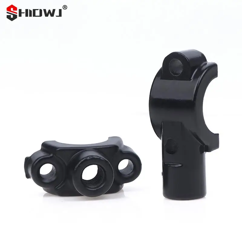 22mm Handlebar 10mm Thread Motorcycle Master Cylinder Brake Lever Mirror Mount Clamp Rear View Mirror Holder Accesories Motor