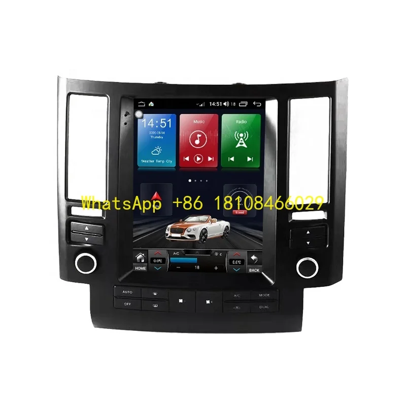 

9.7" Android 10.0 Octa Core 4+64G Vertical Car Multimedia Player Auto GPS Navigation for Infiniti FX25 FX35 FX37 2003-2007