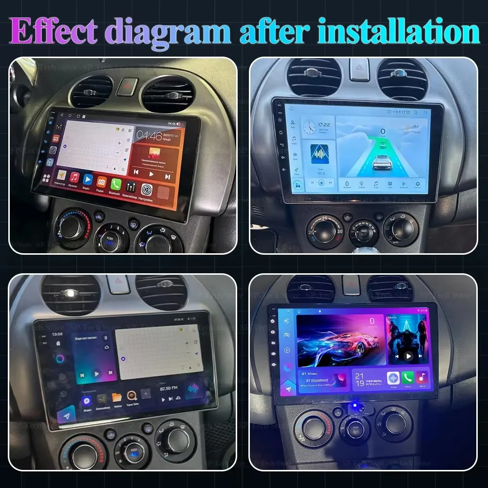 Autoradio Car Radio For Mitsubishi Eclipse Spyder 2005 - 2012 Android Auto Stereo Carplay Multimidia Video Player Screen WIFI 4G
