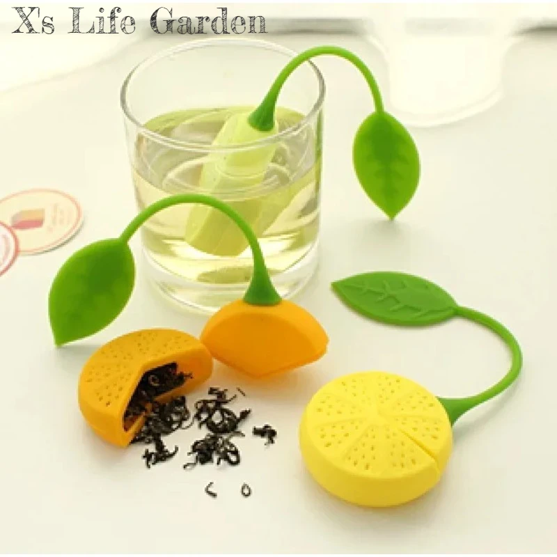 Tea Strainer Silicone Strawberry Lemon Design Loose Tea Leaf Strainer Bag Herbal Spice Infuser Filter Tools