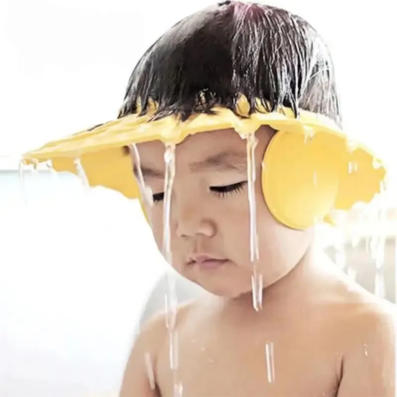 

Adjustable Kid EVA Shower Cap Protect Eye Waterproof Safe Hat Shampoo Splashguard Baby Care Wash Hair Supplies Home Accessory