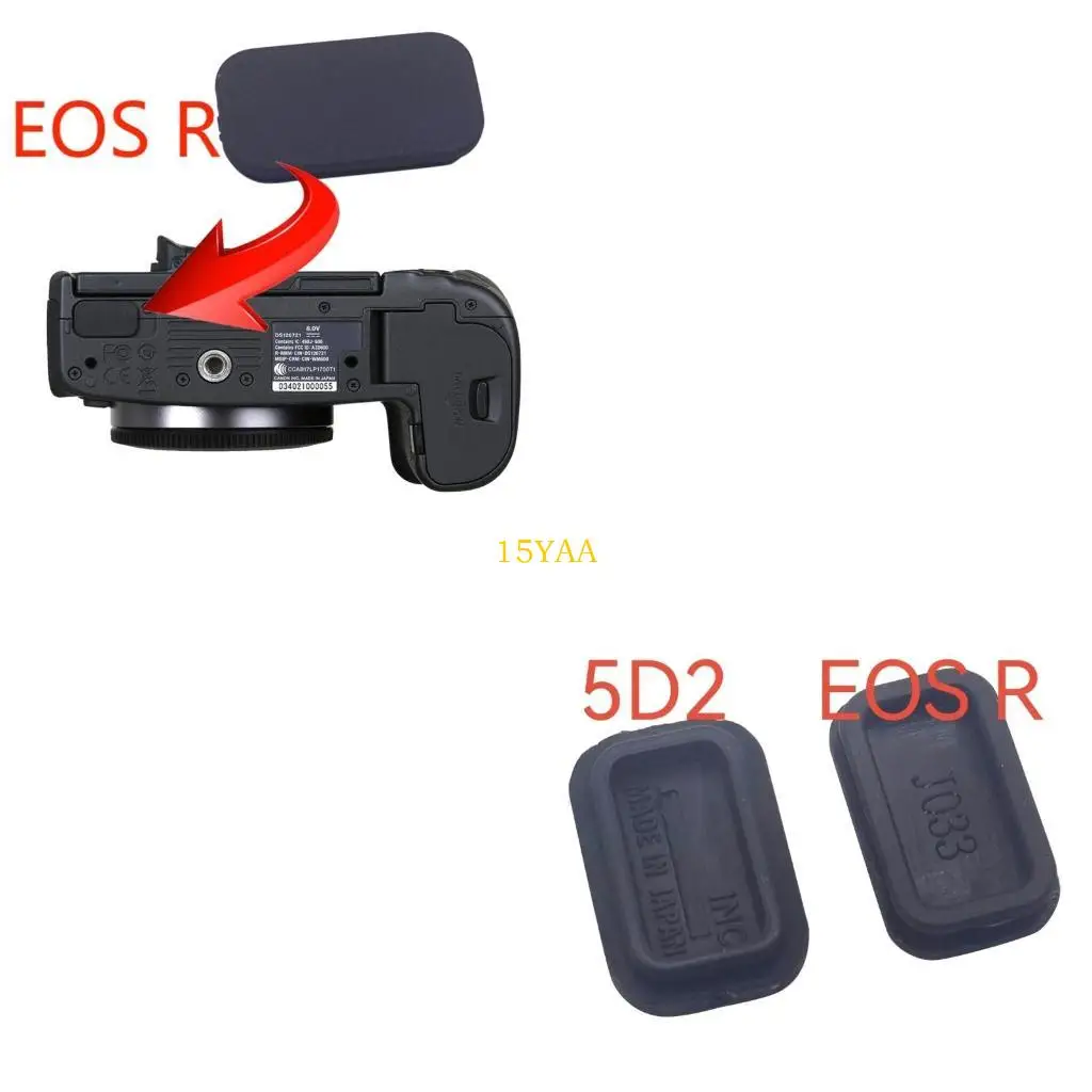 15YA Convenient Rubber Plug Cover for 5d2 40D 50D 7D 5DII EOSR Camera Bottom Port Caps Easy Access and Protect in