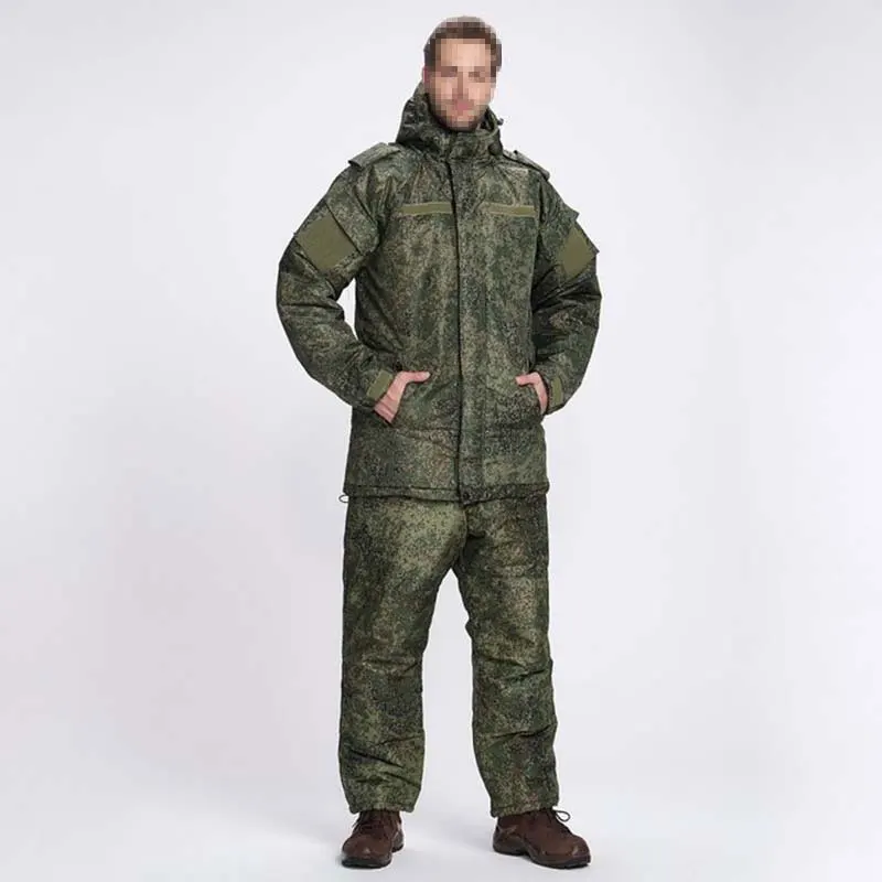 Lv8 Winter Russian Tactical Cotton Jacket Set Russian Cold Jacket Military Coat VKBO Tactical Air Soft Set Outdoor Hunting Warmt