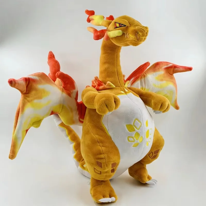 Peluche de Pokémon Charizard G-Max Wildfire de 38 cm, Juguete de Peluche de Anime, Almohada Suave, Decoración para Habitación, Muñeco Coleccionable para Fans