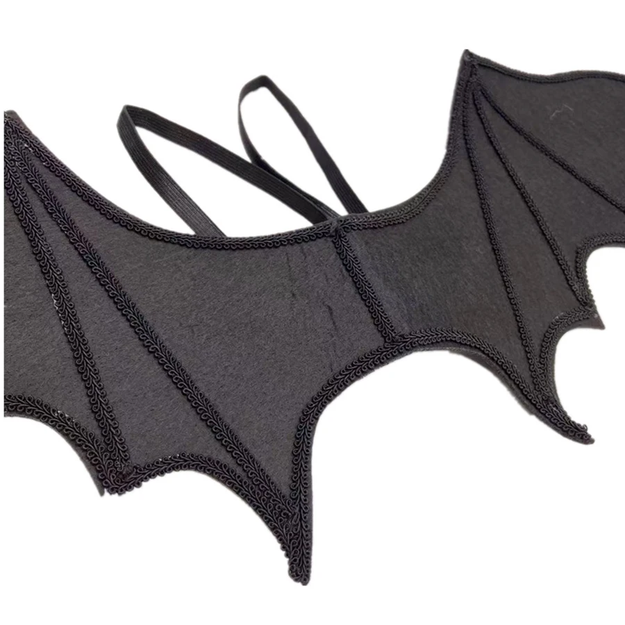 Halloween Bat Wings Demon Handmade Lace Big Bat Harness Wings Show Off The Costume For The Holiday