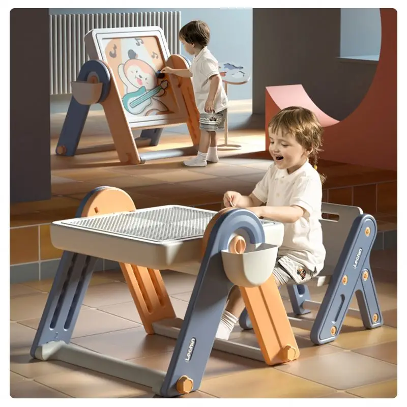 

Building block multi-functional children's table set toy game, convenient, practical and durable