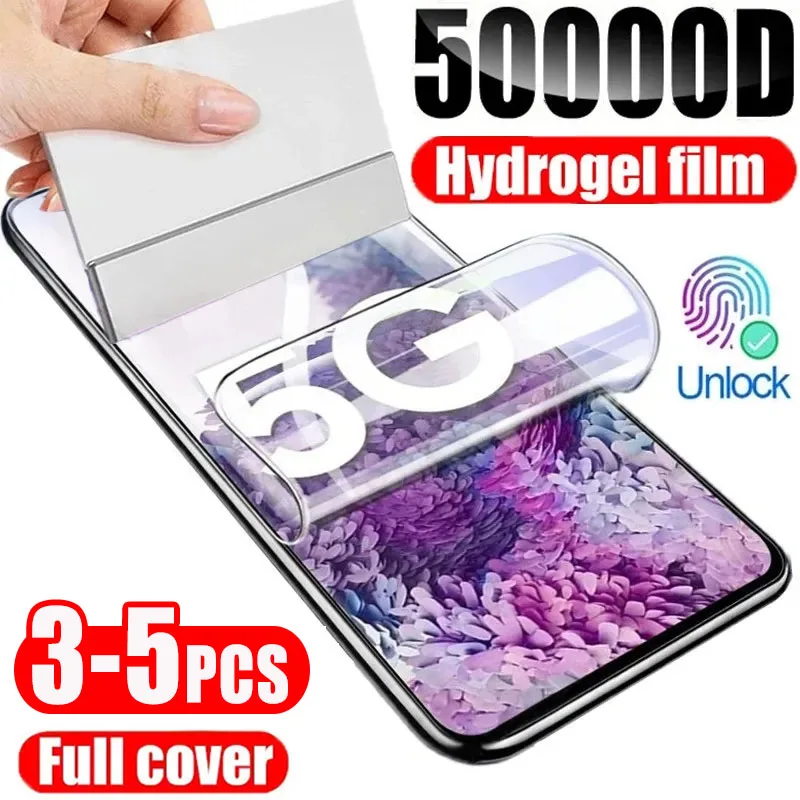 Full Cover Screen Protector For Samsung Galaxy S21 Plus S22 S23 Ultra FE S20 S10 Screen Protector Hydrogel For Note 20 9 10