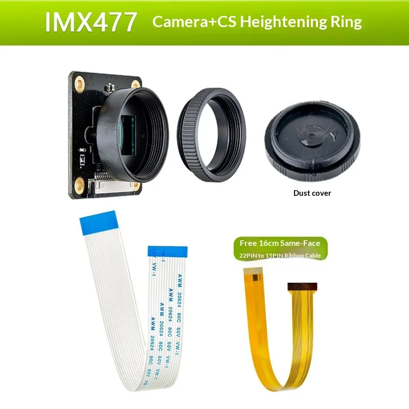 

Модуль камеры IMX477 12.3 МП с глобальным затвором 4056x3040 для Raspberry Pi и Jetson Nano, с опциональным объективом C/CS Mount