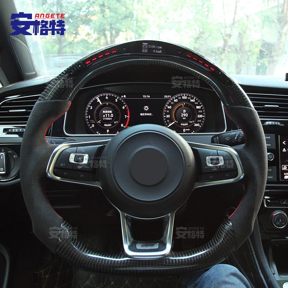 

Applicable to:Suitable for Volkswagen 7th Generation GTI Modified Carbon Fiber Steering Wheel VW Golf MK7 Car Steering Wheel R-L
