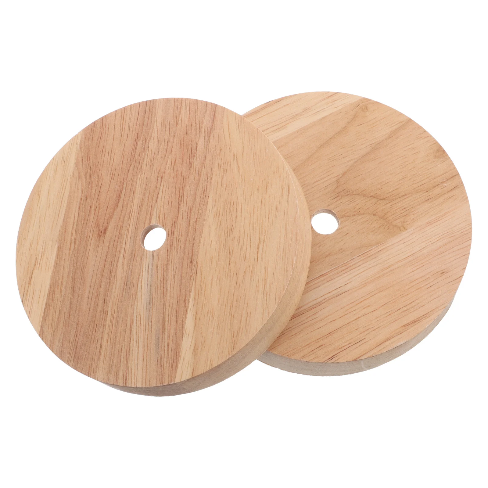 

2Pcs Rustic Round Wood Lamp Base Solid Material Compatible E27 E14 Bulb Holder Table Lamp Stand for DIY Lighting Bedroom Living