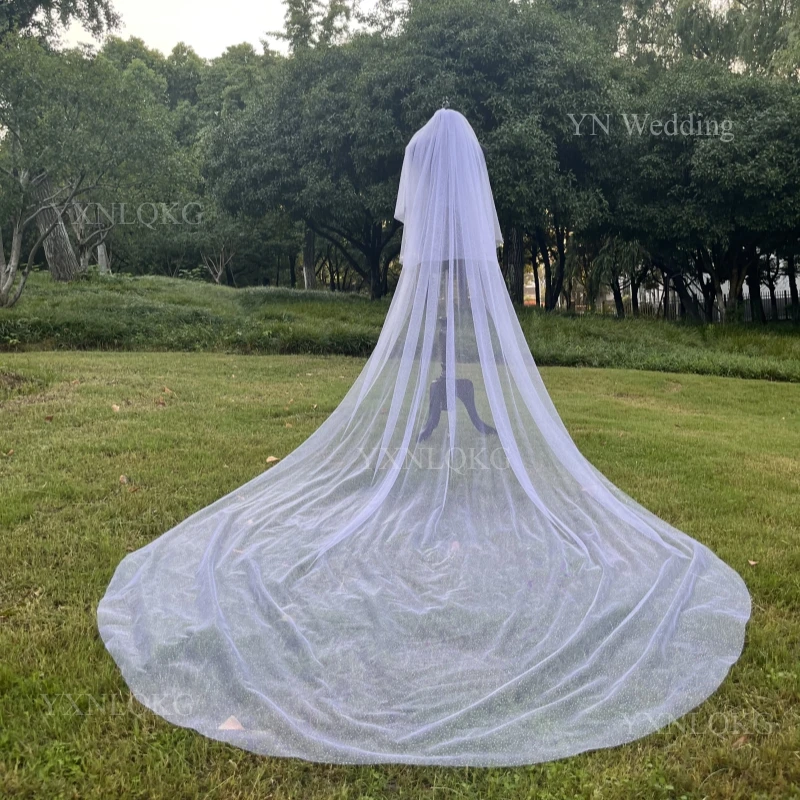 

Two Layer 3meter Sparkling Wedding Veil ivory white Bridal Veils With Comb Wedding Accessories customiz veil