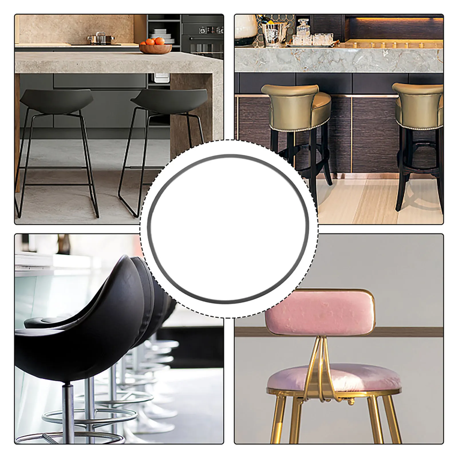 Rubber Chair Protector Rings 3 Inch Non-Slip Floor Protectors For Bar Stools Hardwood Floors Furniture Leg Caps Stool Base