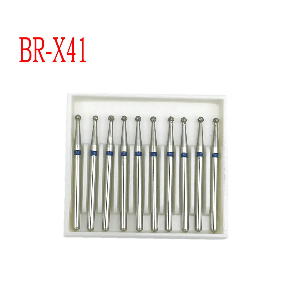 Extra Long Dental Diamond Burs, Handpiece de alta velocidade, Ferramentas Dentista, 25mm, FG, 1.6mm Shank, 10Pcs Pack