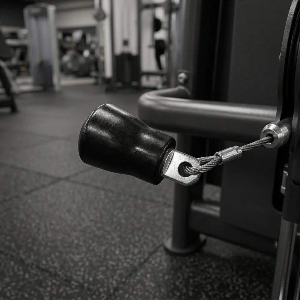 Gym Pulley Machine Cable Connector for 5 mm or 6 mm Steel Wire Rope Terminal with Rubber Stopper and Set Screw