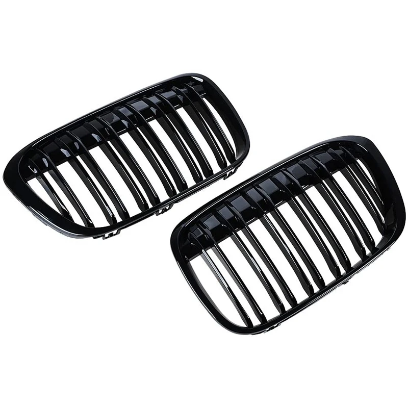 

Car Front Bumper Grilles Kidney Racing Grill For-BMW X1 F48 F49 2016-2018 Double Slat Replacement Grille