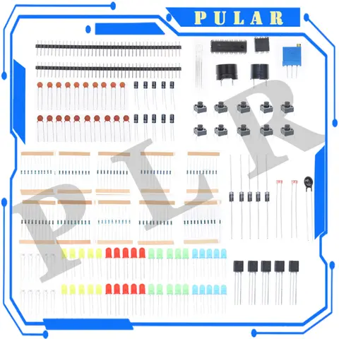 PLR Diy New Electronics Components Basic Starter Kit for Arduino UNO MEGA2560 Raspberry Pi with LED Buzzer Capacitor Resistor