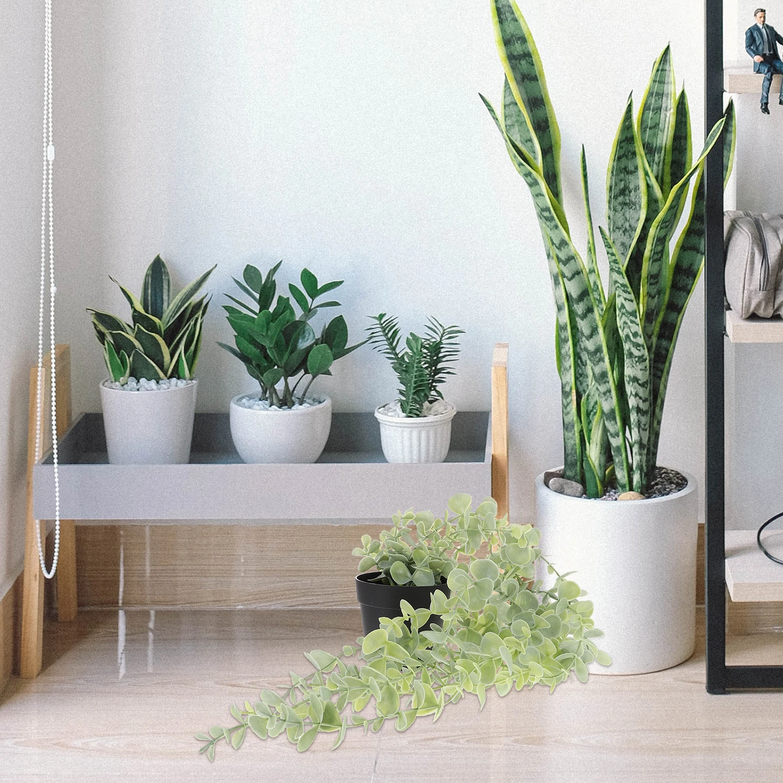 

Artificial Rattan Fake Plant Rattan Hanging Potted Decor Plants Realistic Plastic Vine Pendant Home Office Outdoor Decor