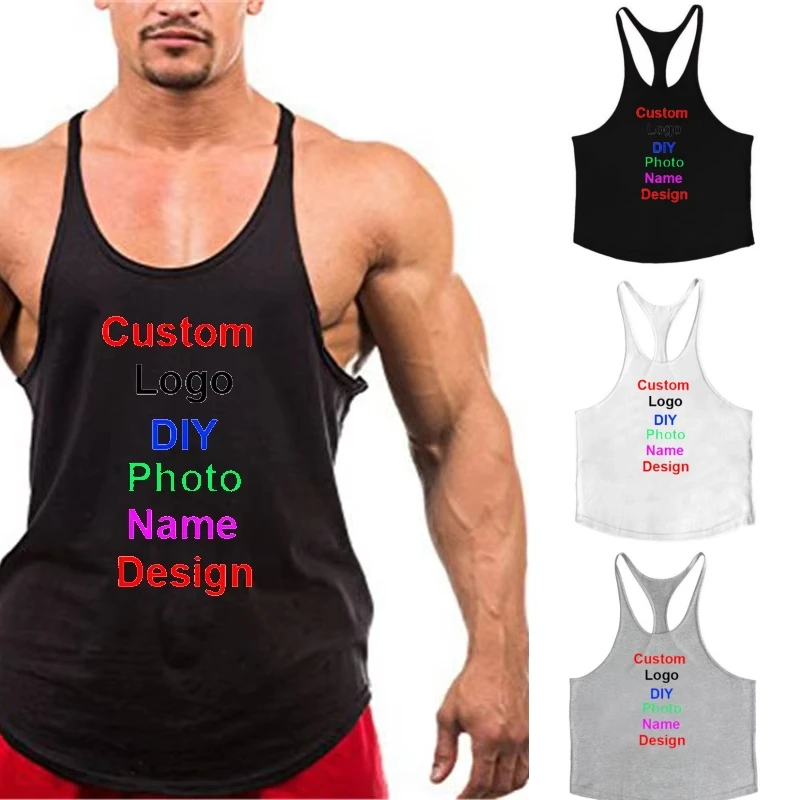 

Y Back Stringer Strap Vest Gym Men's Cotton Fitness Clothing Bodybuilding Sleeveless Shirt Workout Loose Comfort Vest