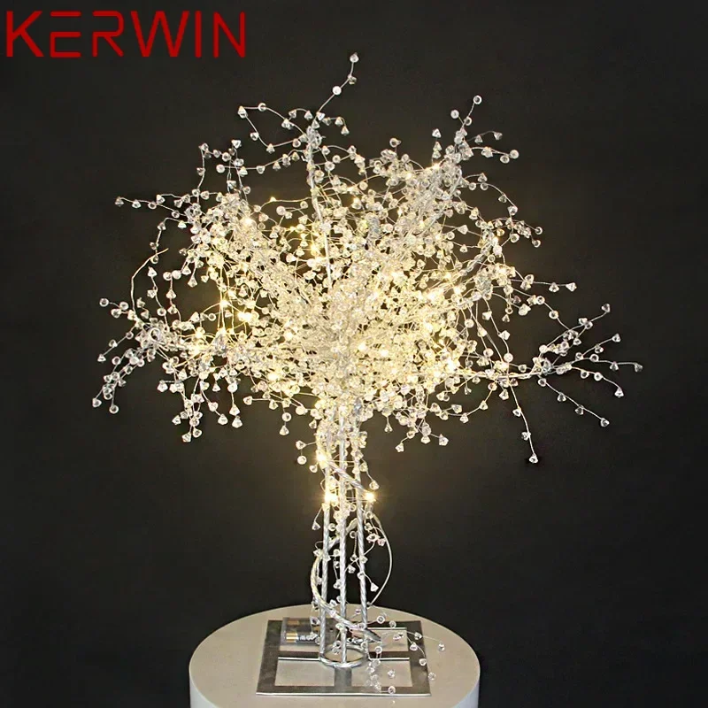 KERWIN Modern Creative Crystal Flower Stand Light String for Party Road Lead Lights Decoration Events Wedding