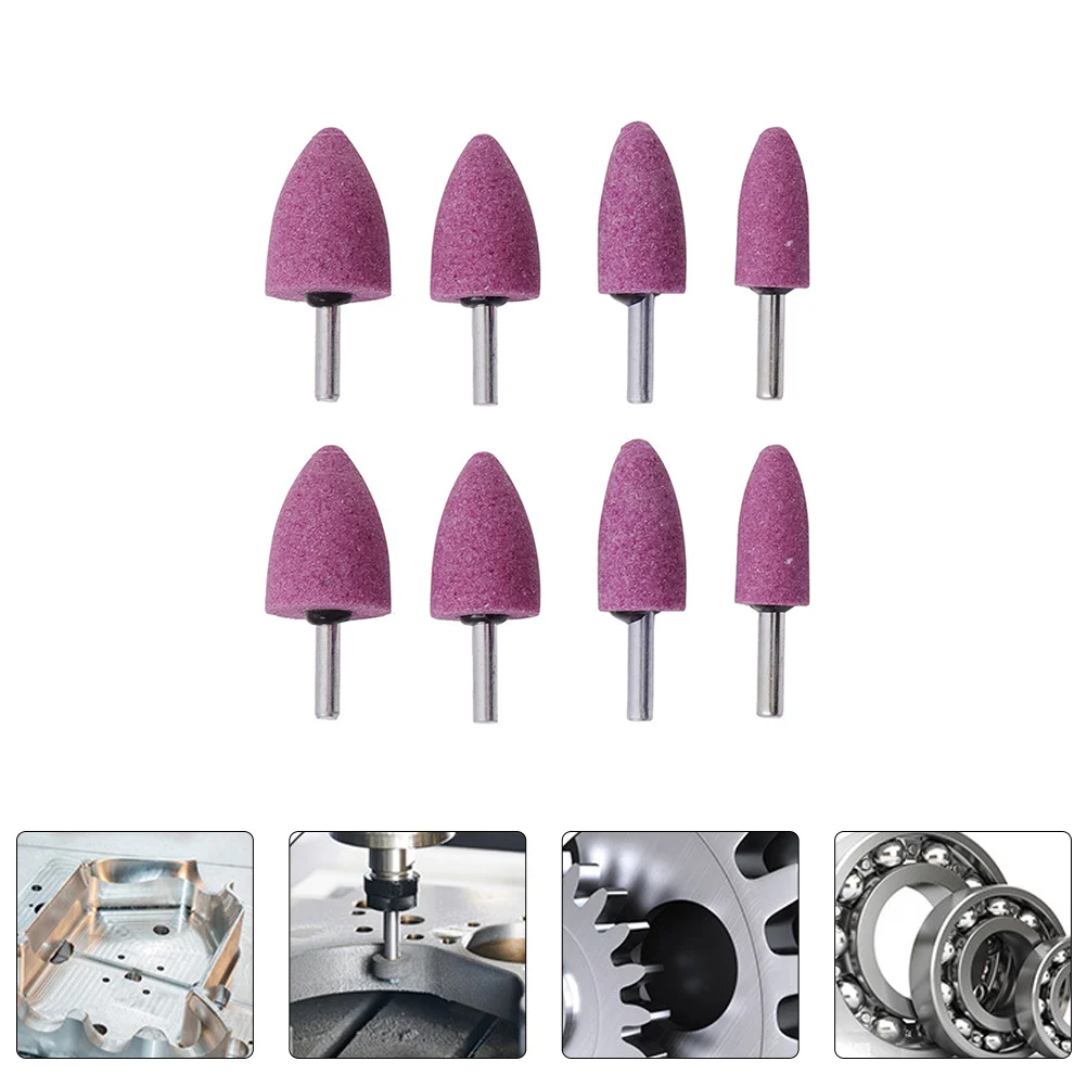 

8 Pcs Conical Grinding Wheel Head Abrasive Polishing Heads Brush Rotary Tool Tools Small Metal Rust Removal Stone Deburring