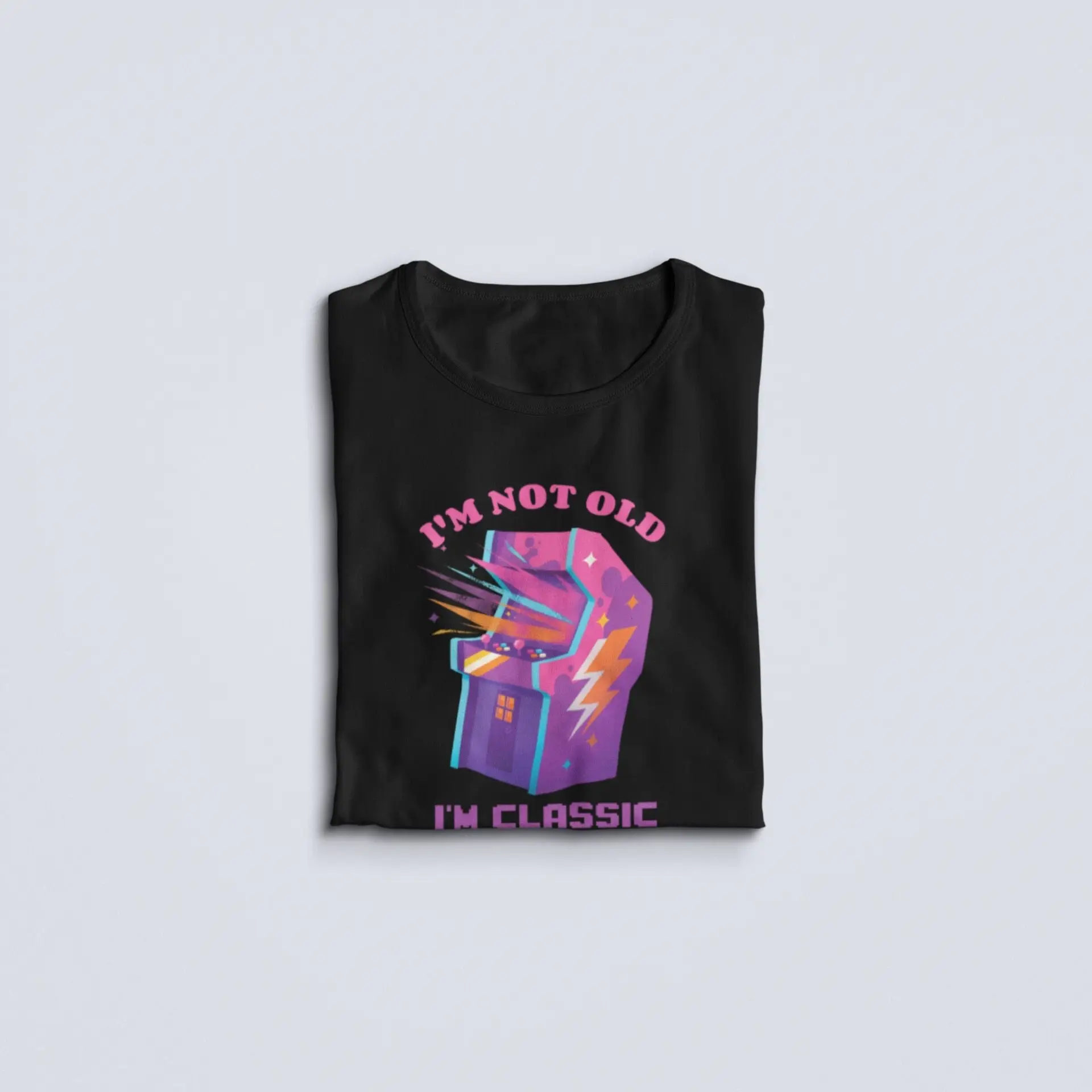 I'm Not Old Classic T Shirt Retro Vintage Arcade Game for Gamer Dad Mom Video Console Gaming