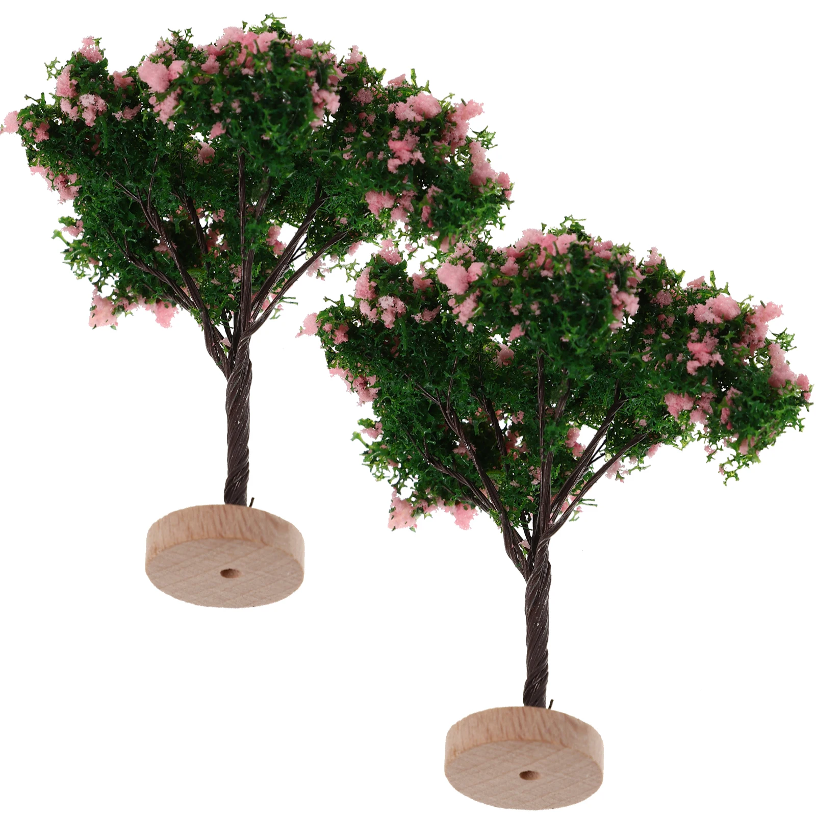 

2Pcs Exquisite Miniature Landscape Tree for Dollhouse Living Room Creative Display Sand Table Scenery Ornament