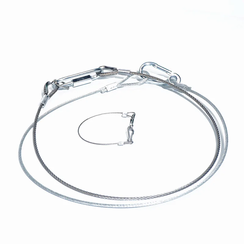 Stage Lighting Safety Rope Insurance Stainless Steel Wire Rope Rigging Handkerchief Light Beam Swing for Light Fall Prevention