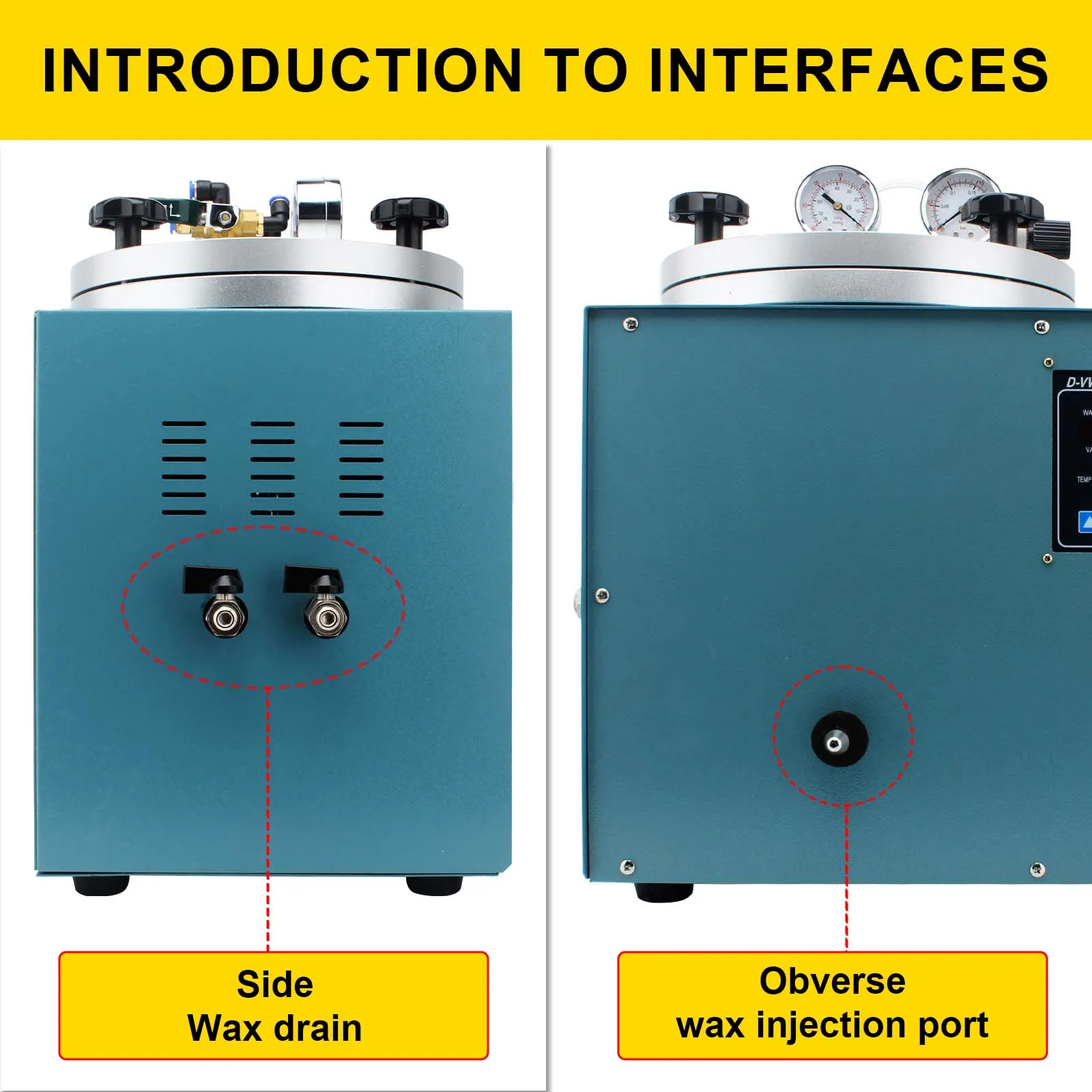 Digital Vacuum Casting Machine - 3Kg Capacity Wax Injector Jewelry Waxing Machine Full-Automatic Precision Wax Mold Invest Tool