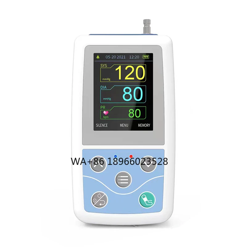 

24-Hour Ambulatory ABPM50 .Pressure Color Display Software Analysis NIBP Date Review 3 Cuffs Electric Power