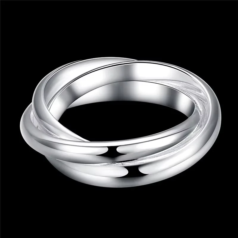 

925 sterling silver hollow circle ring, simple and fashionable, charming for daily wear, suitable for men and women