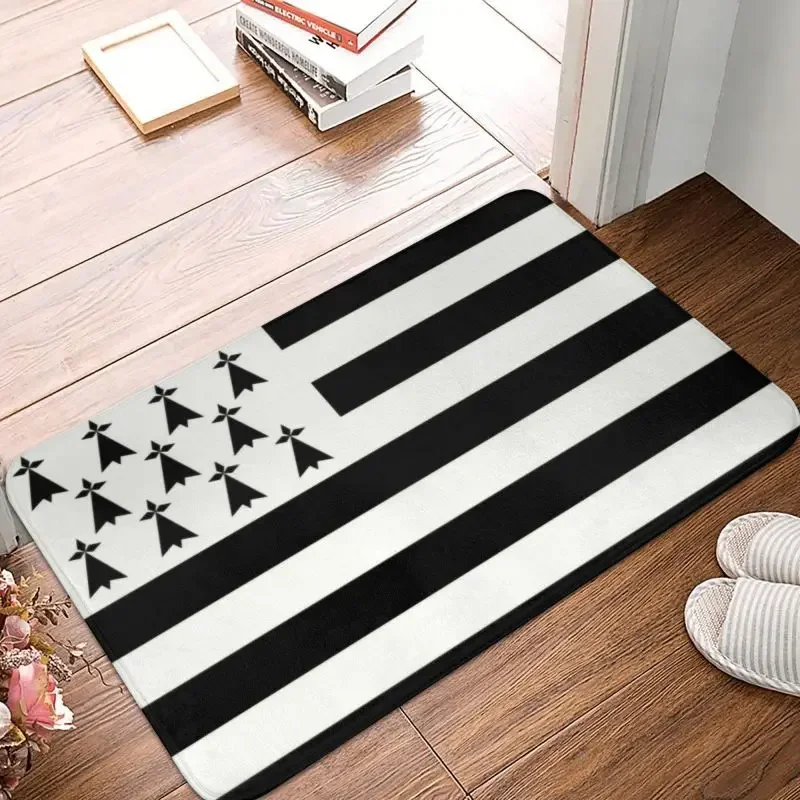 Flag Of Brittany Floor Door Bath Kitchen Mats Anti-Slip Indoor France Region Sign Identity Nation Doormat Entrance Carpet Rug