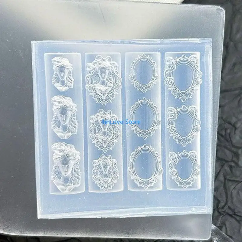 قالب سيليكون احترافي T4MD لفن الأظافر تصميم إطار ميدوسا قابل لإعادة الاستخدام أداة صياغة ذاتية الصنع إكسسوارات مجوهرات