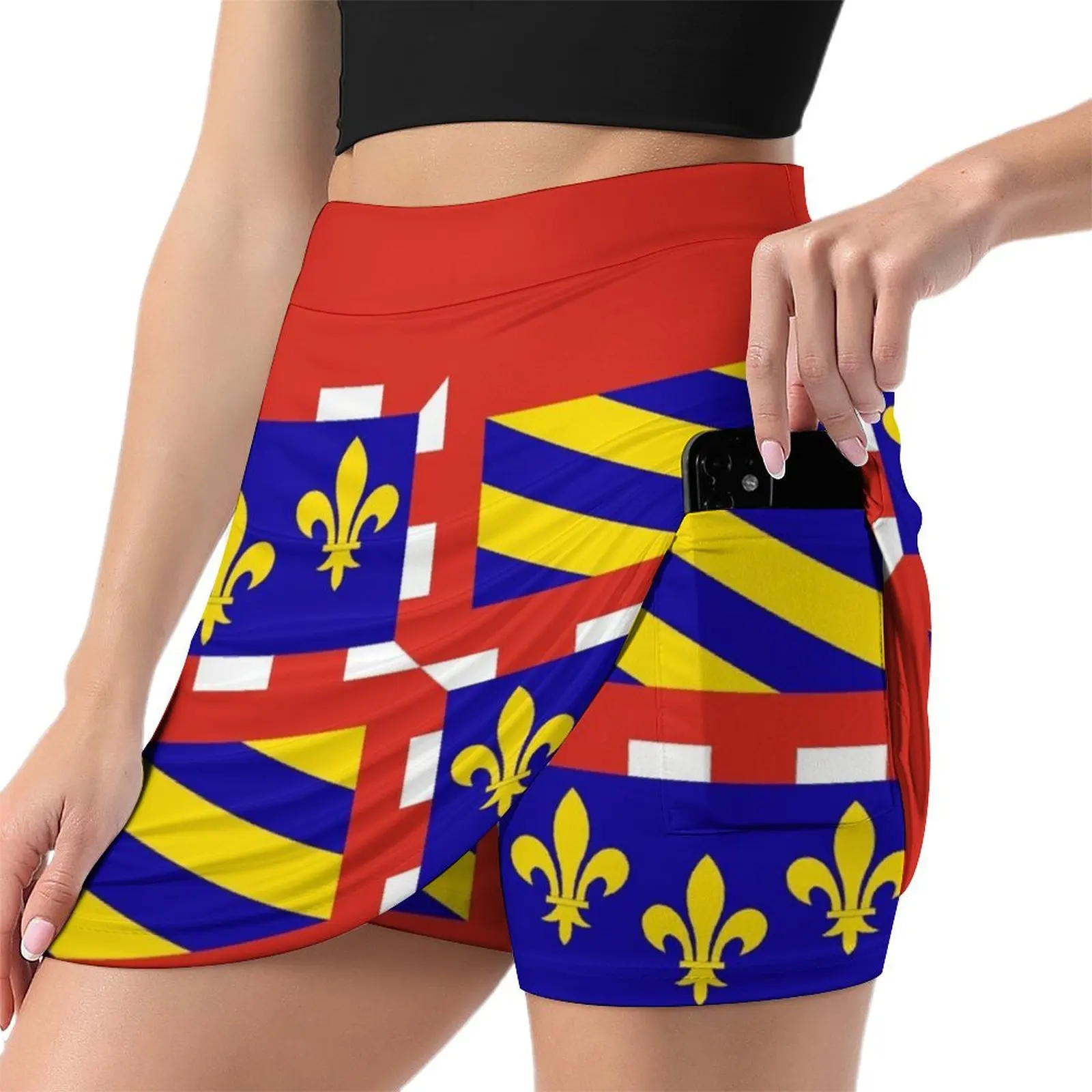 Flag of Bourgogne France Mini Skirt Female dress skirts for womens