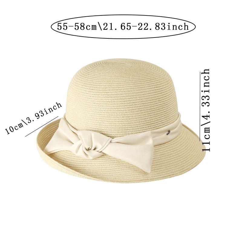 French Elegant Women\'s Exquisite Straw Hat Women\'s New Summer Irregular Curled Sun Protection and Sunshade Hat Outdoor Travel Fo