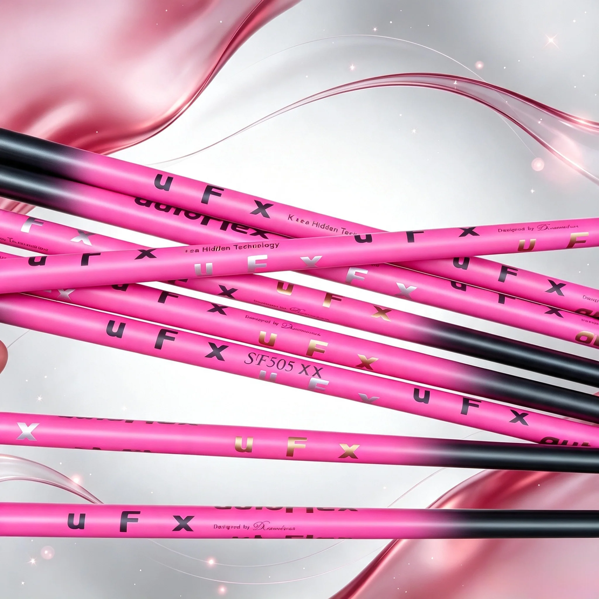45inch New Af Rose Red Golf Carbon Shaft High Elasticity Long Distance Easy Control 405/505/505X/505Xx Specifications Increase Speed and Distance Comes with Adapter + Non-Slip Grip