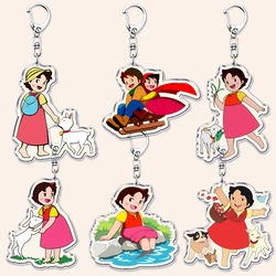 Switzerland Vintage Cartoon Keychains for Women Accessories Bag Retro Girls Keyrings Key Chain Ring Jewelry Friends Fans Gifts