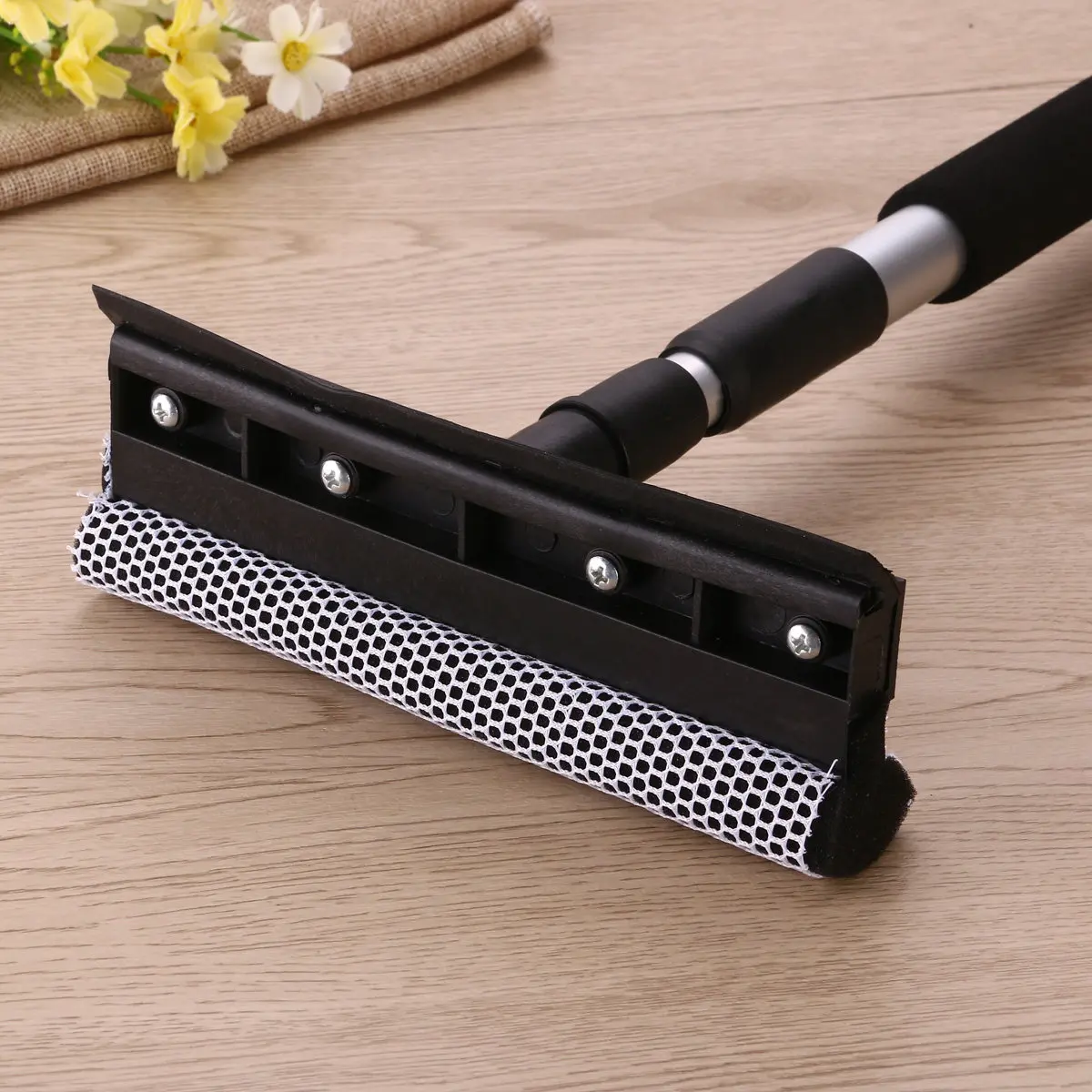 

Multifunctional Car Glass Cleaner Sponge Head Strong Water Absorption Rubber Detachable Telescopic Handle Auto Window Cleaning