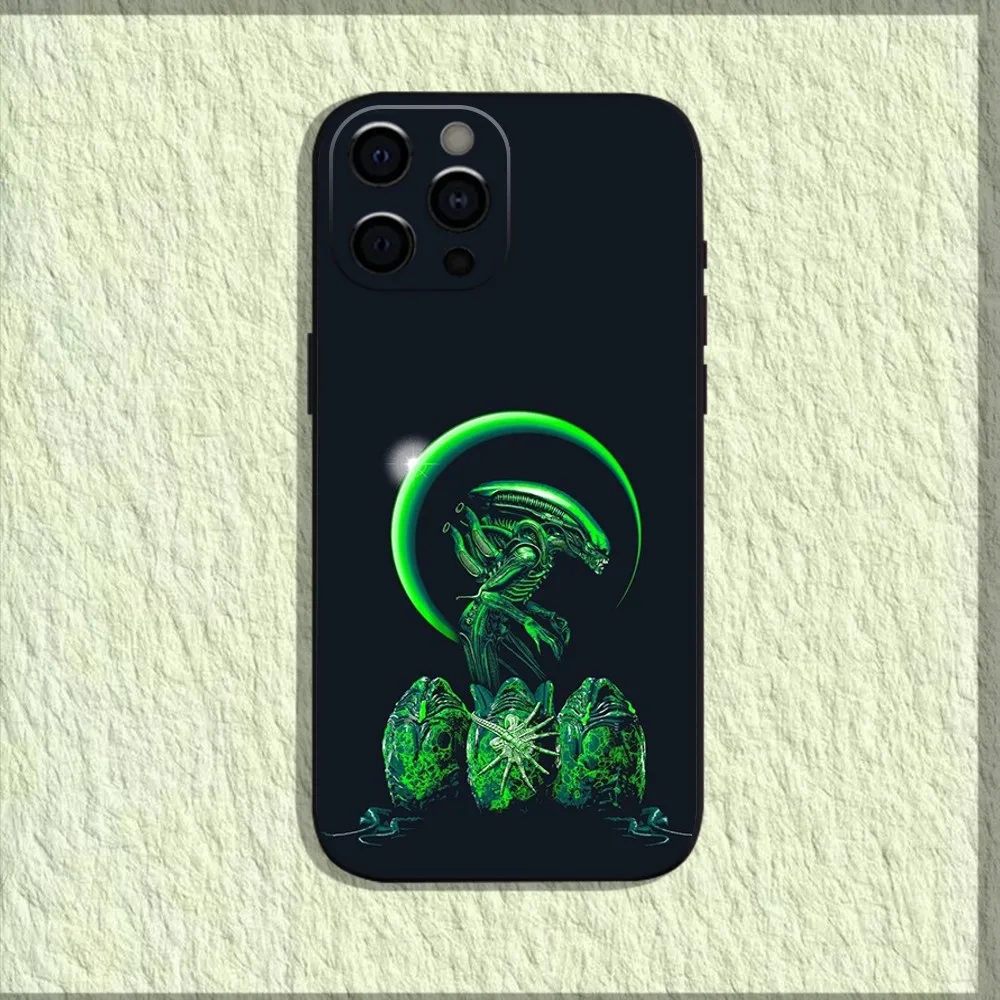 Movie A-Alien X-Xenomorph Phone Case For iPhone 16,15,14,13,12,11,Pro,X,XS,Max,XR,Plus,Mini Soft Black Cover