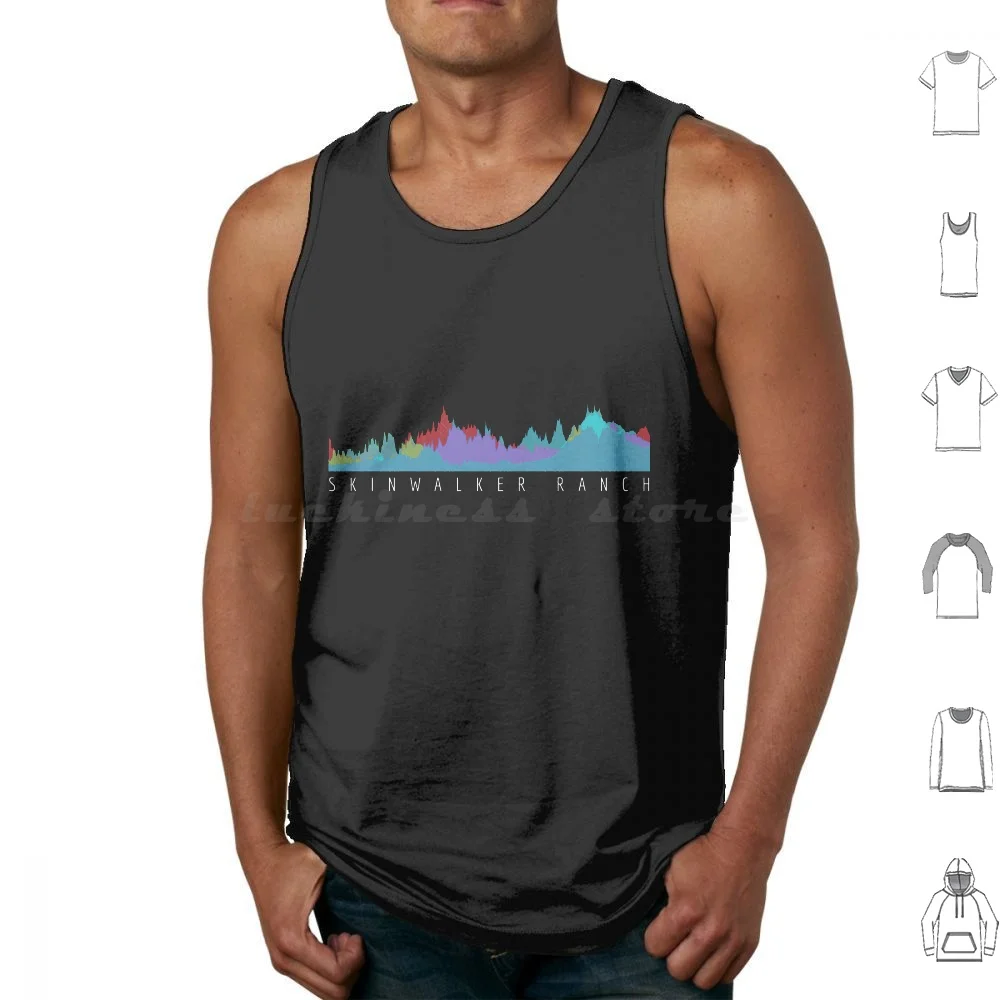 Skinwalker Ranch-Spectral Topography ( North / South Only ) Tank Tops Print Cotton Skinwalker Ranch Adamantium