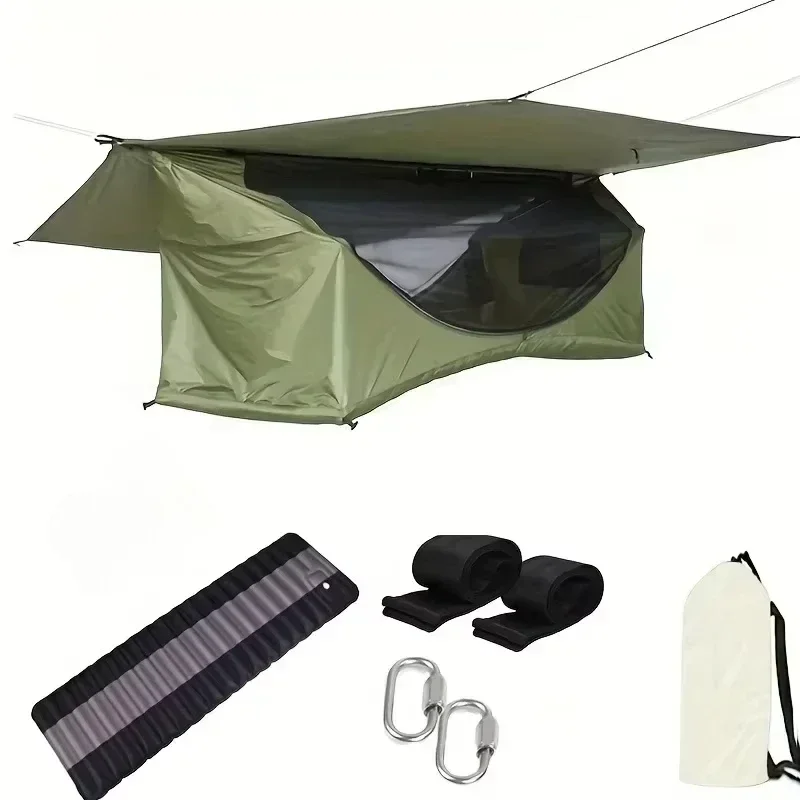 Portable Mosquito Net, Tree Hammock, Comfortable Garden Swing, Flat Bed Hammock, Rain Fly Tent, Outdoor Hammock, Camping