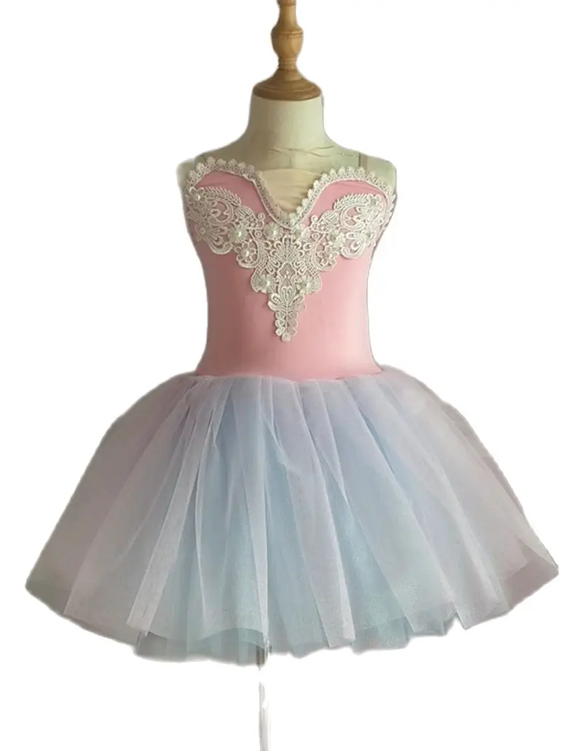 White Professional Tutu Long Tulle Tutus Ballet Dress Women Girls Ballerina Party Dress Children Ballet Dance Costumes For Girl