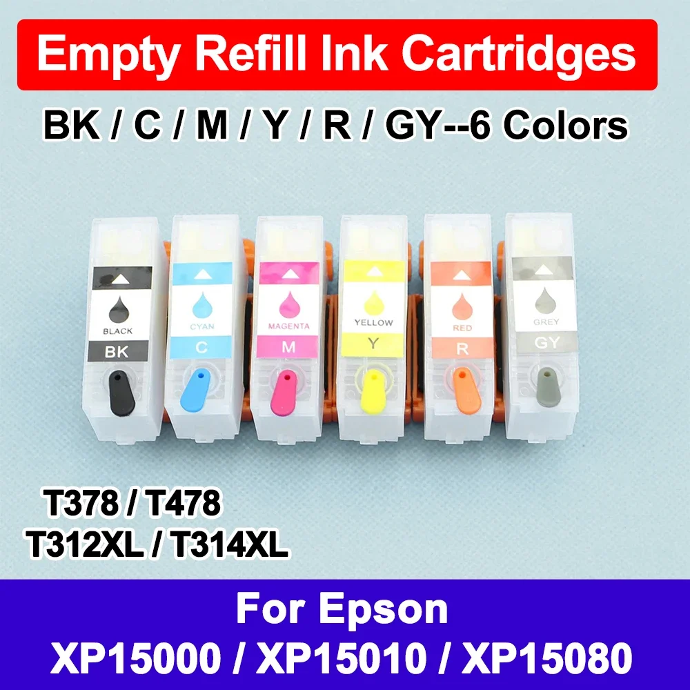 

T312 T314 312XL 314XL 378 478 сменный картридж без чипа для принтера Epson XP15000 XP-15000 XP15010 XP15080 XP-15010 XP-15080