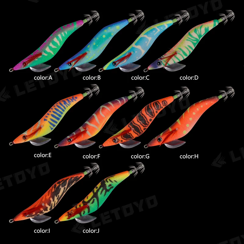 LETOYO FOAM SOLID Squid Jig 3.5# 140mm 22g Luminous Egi lure High sensitivity Cuttlefish bait Fishing goods for squid fishing