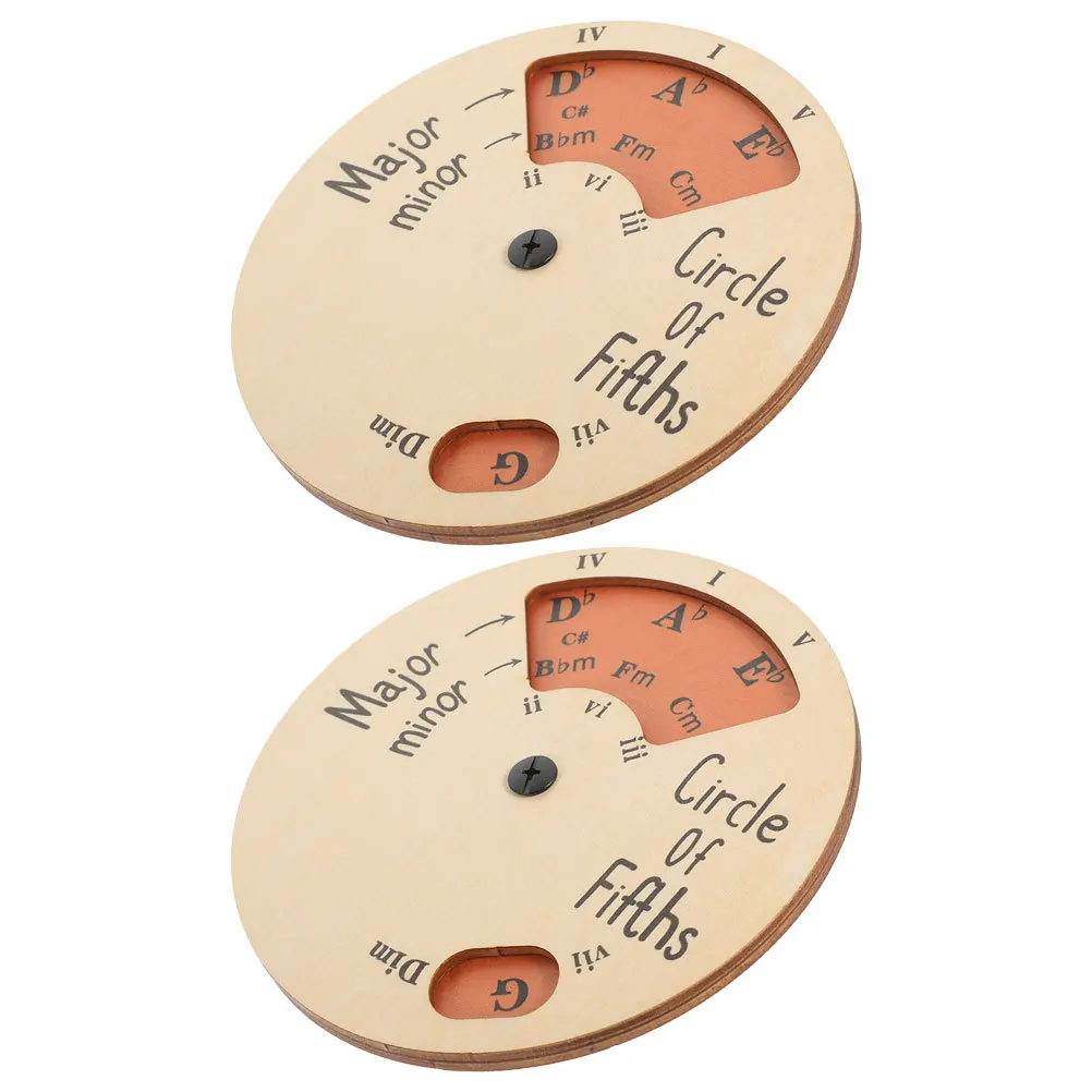 2 قطعة عجلة ميلودي دائرة خشبية من أداة خامسة للأدوات دليل التقدم وتر ملحقات ممارسة الموسيقى المدمجة