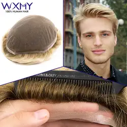 Full Lace Man Wig Male Hair Prosthesis  Natural Human Hair Toupee For Men Wig Protese Capilar Masculina Men's Lace Wigs Unit